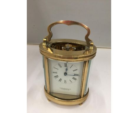 A GARRARD &amp; CO LTD CARRIAGE CLOCK (GLASS ON TOP MISSING) 