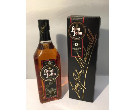 A BOXED 75CL LONG JOHN MACDONALD SPECIAL RESERVE PARTICULAR BLEND OF FINEST SCOTCH WHISKY, AGED 12 YEARS, 40% VOL.  ALL PROCE