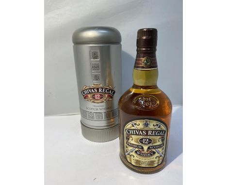 A 70CL BOTTLE OF CHIVAS REGAL 12 YEAR AGED PREMIUM SCOTCH WHISKY IN A DISPLAY TIN 