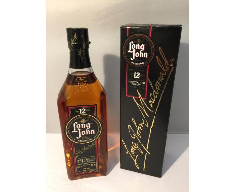 A BOXED 75CL LONG JOHN MACDONALD SPECIAL RESERVE PARTICULAR BLEND OF FINEST SCOTCH WHISKY, AGED 12 YEARS, 40% VOL.  ALL PROCE