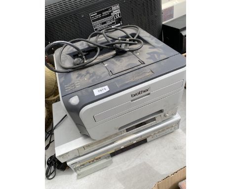 A JVC VHS DVD RECORDER, A SONY DVD PLAYER AND A BROTHER PRINTER 