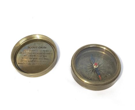 A BRASS BOY SCOUTS COMPASS 