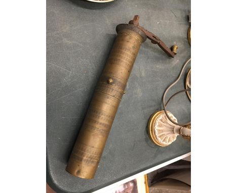 A VINTAGE BRASS COFFEE GRINDER 