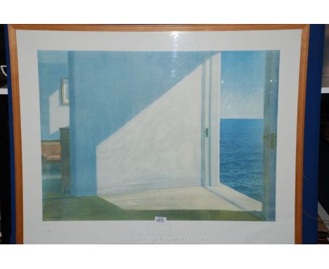 A large Edward Hopper Print, 'Rooms by the Sea', 34 1/2'' x 27''.