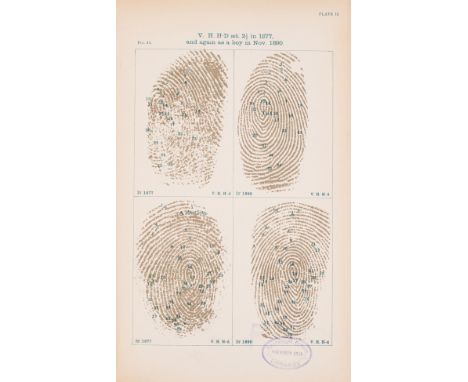NO RESERVE Galton (Francis) Finger Prints, 16 lithographed plates, one double-page, 1892; English Men of Science: Their Natur