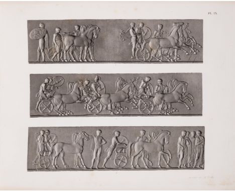 NO RESERVE Delaroche (Paul) Bas-Reliefs du Parthénon et du Temple de Phigalie, 20 engraved plates, tissue guards, light spott
