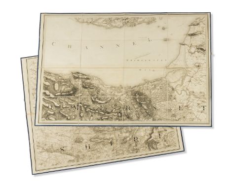 NO RESERVE Ordnance Survey Office. Four folding map sheets, including plate numbers XVII, XVIII, XIX, XX, detailed maps on a 