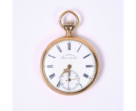 14ct gold pocket watch by Zenith