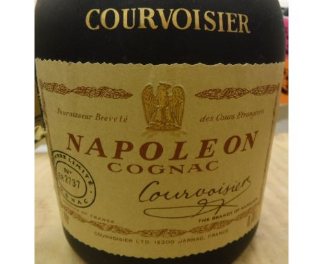 Courvoisier Napoleonic Cognac Nombre Limite No. ER2737, 70 cl x 1, in cardboard box, together with Benedictine Dom x 2, each 