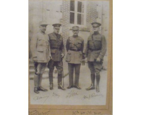 AFTER CAPTAIN PUPIER (Secretary to Marshall Foch) "General Petain, Marshall Sir Douglas Haig, Marshall Foch and General Persh