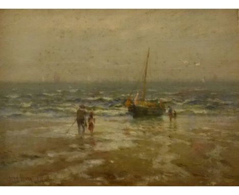 ALICE KING (Fl. 1890-1940) "The North Shore Tenby" , "Rhosneigr Anglesey", a pair of oils on panel, signed and dated 1919 and