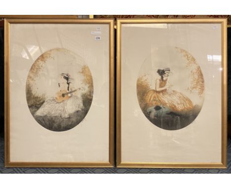 TWO ART DECO ETCHINGS SIGNED J.HARDY