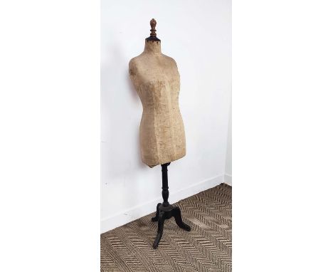 STOCKMAN MANNEQUIN, on a tripod base, 166cm H.