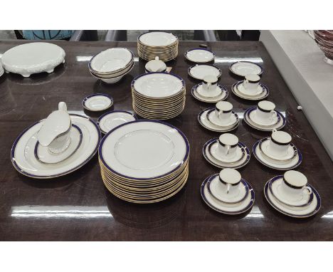 ROYAL WORCESTER 'HOWARD' DINNER SERVICE, comprising twelve dinner plates, twelve dessert plates, , twelve soup bowls, eight c