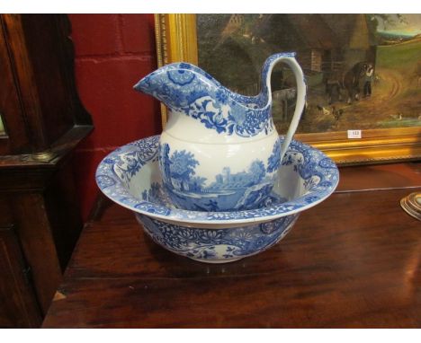 A Spode "Italian" wash jug and bowl