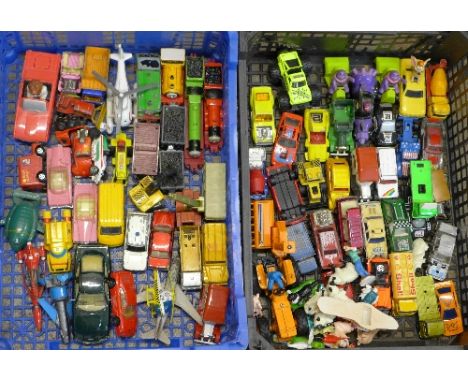 A collection of die-cast model vehicles including Matchbox, Corgi, Thomas the Tank Engine, etc.