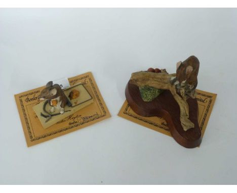 Two limited edition Border Fine Arts figures, one of house mouse on trap, limited edition of 500, this example is number 286 