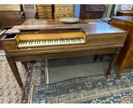 John Broadwood & Sons Makers, Great Putney Street, London, a 19th Century spinet or square piano set on a removable base with