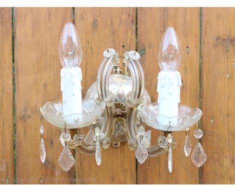 A Venetian style glass five branch wall light, with a selection of other wall lights and accessories    CONDITION REPORT:  Li