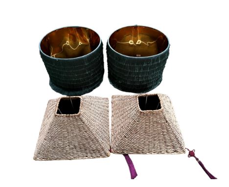 Two good pairs of lamp shades.  See photos for more details 