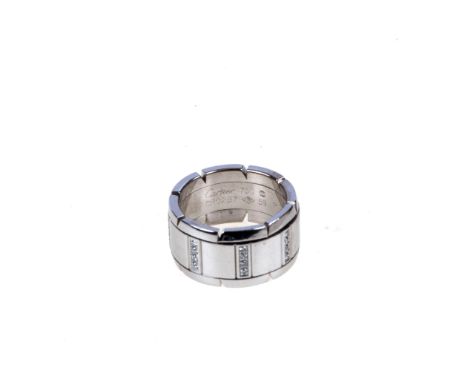Cartier RingWeißgold/ Brillanten. Modell Tank, innen bez. Cartier. RG 57.