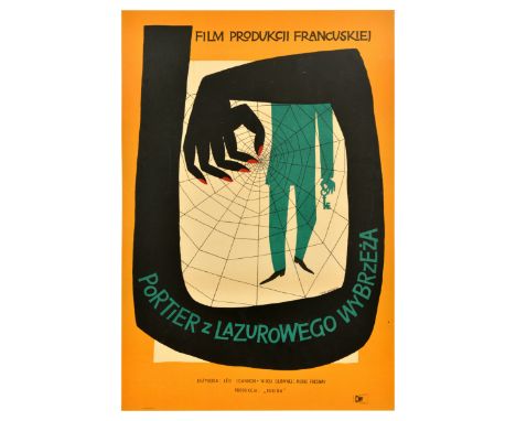 Original vintage movie poster for the Polish release of L'Homme aux cles d'or / Portier z Lazurowego Wybrzeza, a 1956 drama f