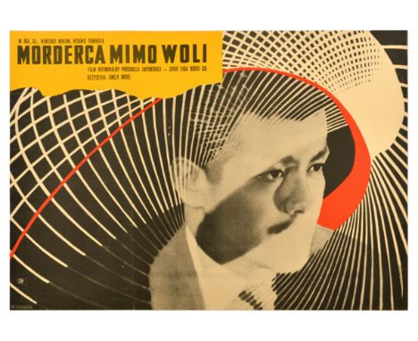 Original vintage movie poster for the Polish release of the Japanese crime thriller Morderca Mimo Woli / Shi No Jujiro, direc