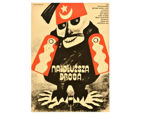 Original vintage movie poster for The Longest Journey / Najdluzsza Droga / Najdolgiot pat, a 1976 Macedonian film directed by
