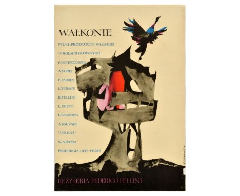 Original vintage movie poster for Walkonie / I Vitelloni / The Layabouts, a 1953 film by Federico Fellini, starring F. Interl