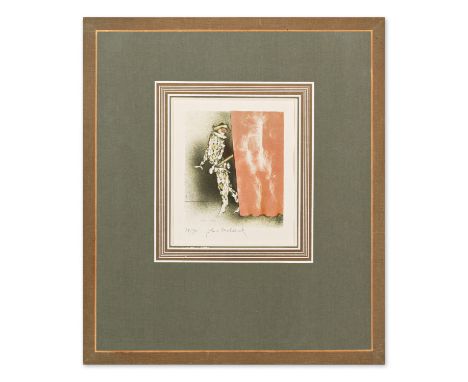 VLADIMIR SUCHANEK (Czech / Bohemian 1933 - 2021) - Pierrot | technique: color lithograph on paper | 115 x 100 mm | signature: