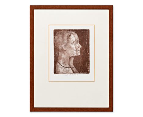 JIRI ANDERLE (Czech / Bohemian 1936) - Girls | technique: etching on paper | 130 x 105 mm | signature: down the middle | fram