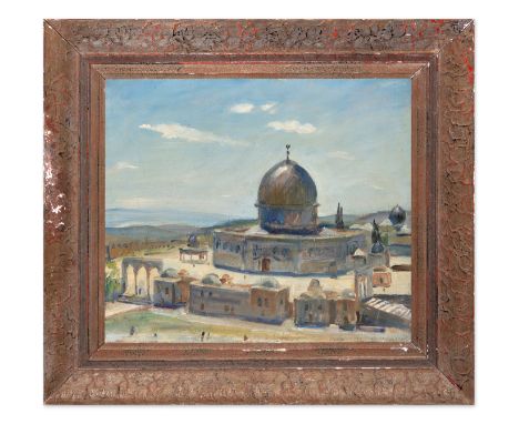 SALOMON SALOMONOWITZ (Czech / Bohemian / Isreaelian 1902 - 1958) - Omar Mosque in Jerusalem | after 1939 | technique: oil on 