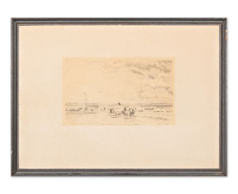 MAX SVABINSKY (Czech / Bohemian 1873 - 1962) - Harvesting grain in Chodov | 1949 | technique: lithograph on paper | 120 x 205