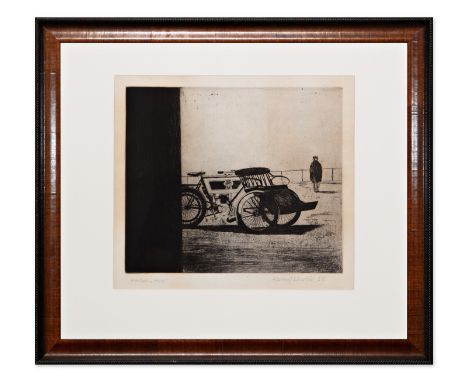 KAMIL LHOTAK (Czech / Bohemian 1912 - 1990) - Tricycle | 1957 | technique: etching on paper | 278 x 325 mm | signature: botto