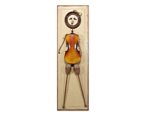 LIBOR FARA (Czech / Bohemian 1925 - 1988) - Queen (Muse) | 1949 | technique: assemblage on wood | 114 x 34 cm | signature: ma