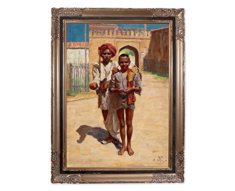 OTAKAR CILA (Czech / Bohemian 1894 - 1977) - Indian beggars | 1920 | technique: oil on canvas | 70 x 50 cm | signature: botto