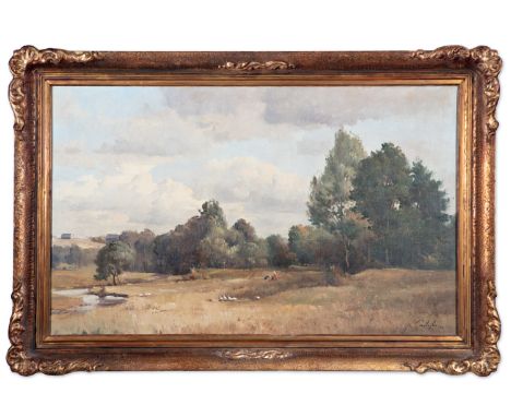 JOSEF PROCHAZKA (Czech / Bohemian 1909 - 1984) - Landscape with a stream | 1941 | technique: oil on canvas | 57 x 94 cm | sig