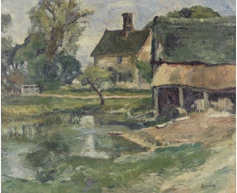 Ronald Ossory Dunlop R.A., R.B.A. (British, 1894-1973)Poplar Farm, Hinton, Suffolk signed 'Dunlop' (lower right)oil on canvas