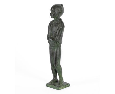 Georg Ehrlich (Austrian, 1897-1966)Standing Child signed and numbered 'EHRLICH 2/VI' (to base)bronze with a green patina39cm 