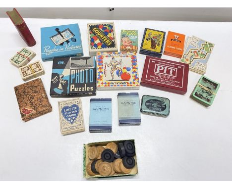 A job lot of vintage playing cards and other card games
