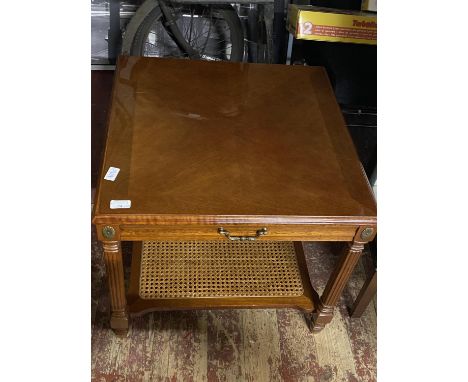 A vintage coffee table with drawer and undershelf 60x60x53cm, shipping unavailable