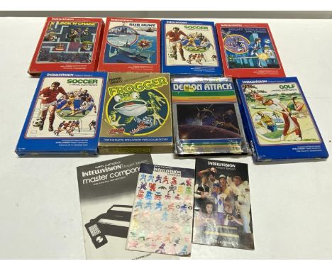 Eight assorted games cartridges for use with the intelevision console (unchecked)