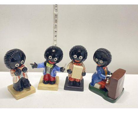Four rare large Carlton ware ceramic band figures h20cm