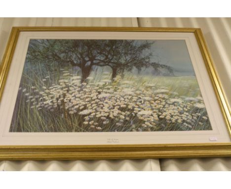 Gilbert Michaud gilt framed studio print view entitled Field of Daisies 
