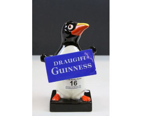 Advertising - ceramic Carltonware Guiness Draught Penguin lamp base (no lamp head) 