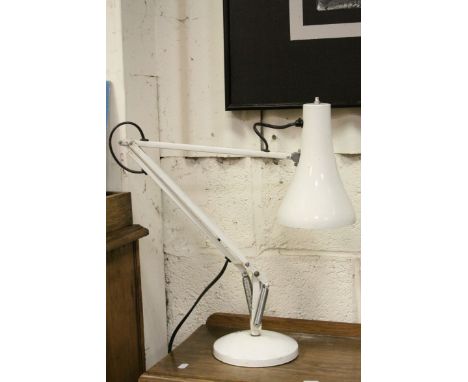 Herbert Terry &amp; Sons Ltd White Retro Angle Poise Lamp