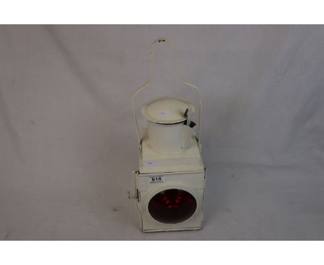 20th century vintage British Rail signalman's lamp