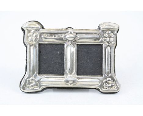 Double picture silver easel back frame 