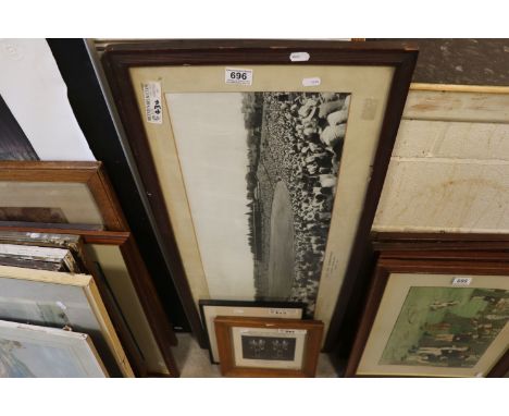 Mid 20th century framed b/w photograph England v South Africa test cricket, Ellis Park Johannesburg 1948, framed photograph o