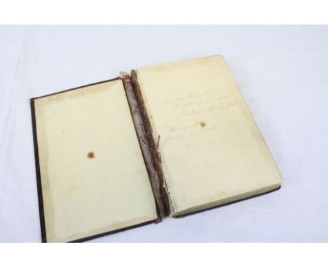 Georgian leather bound sketch book to include watercolours 